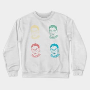 RBG Ruth Bader Ginsburg Supreme Court Justice Vintage Retro Dissent Collar Crewneck Sweatshirt